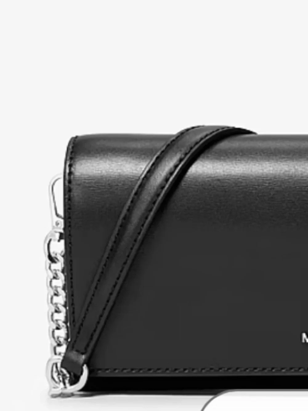 Michael Kors Jet Set Travel Leather Clutch Crossbody Wallet on chain